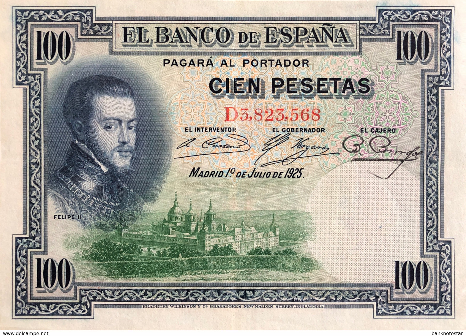 Spain 100 Pesetas, P-69c (1.7.1925) - Extremely Fine - 100 Pesetas