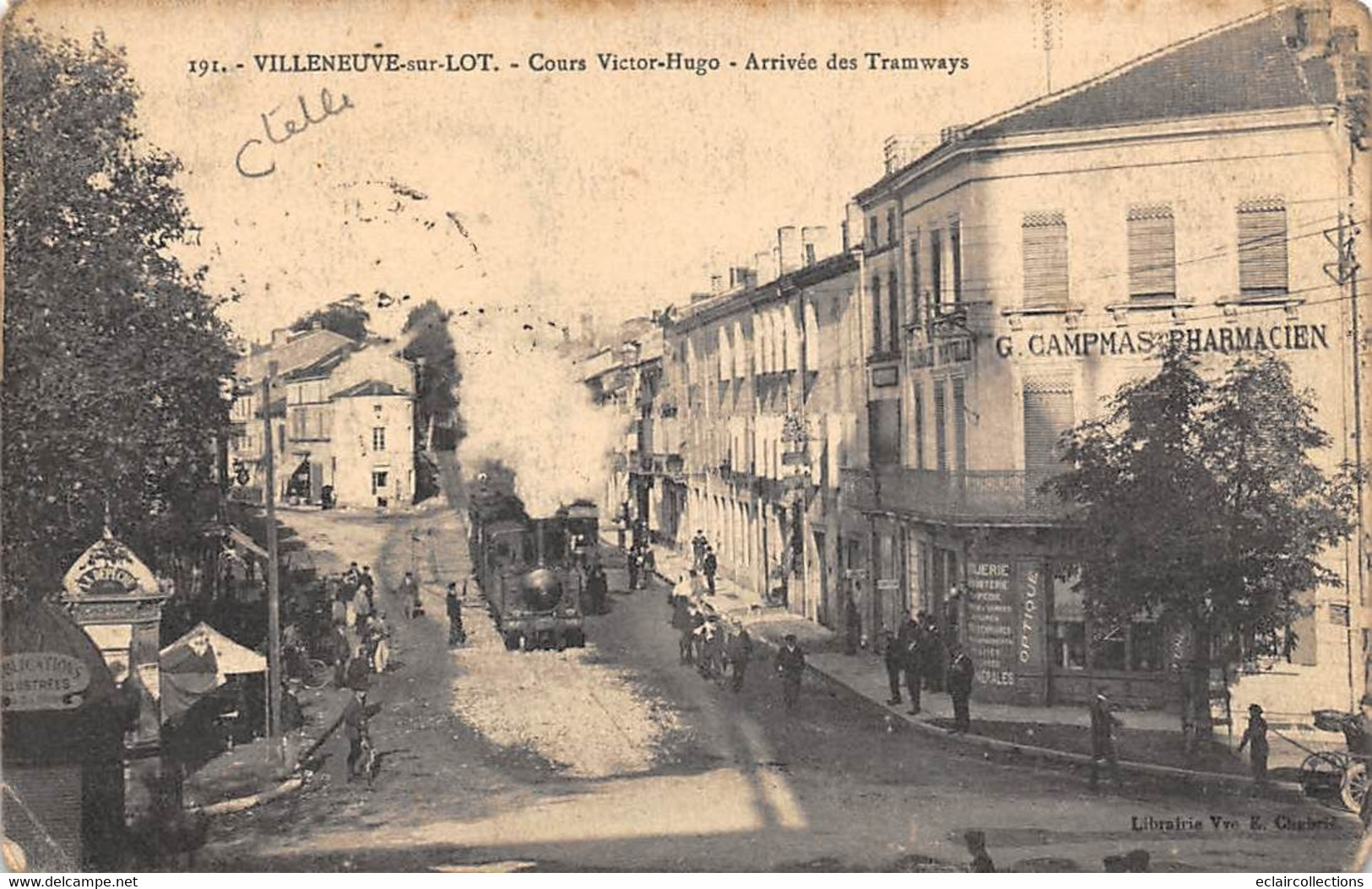 Villeneuve Sur Lot        47     Cours Victor-Hugo . Arrivée Des Tramways   (voir Scan) - Villeneuve Sur Lot