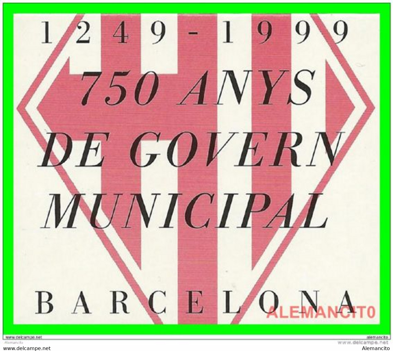 ESPAÑA AÑO 1999 ESTUCHE - 2000 PTS PLATA - DESCRIPCION: ESTUCHE - 750 AÑOS DE GOBIERNO MUNICIPAL DE BARCELONA - 2 000 Pesetas