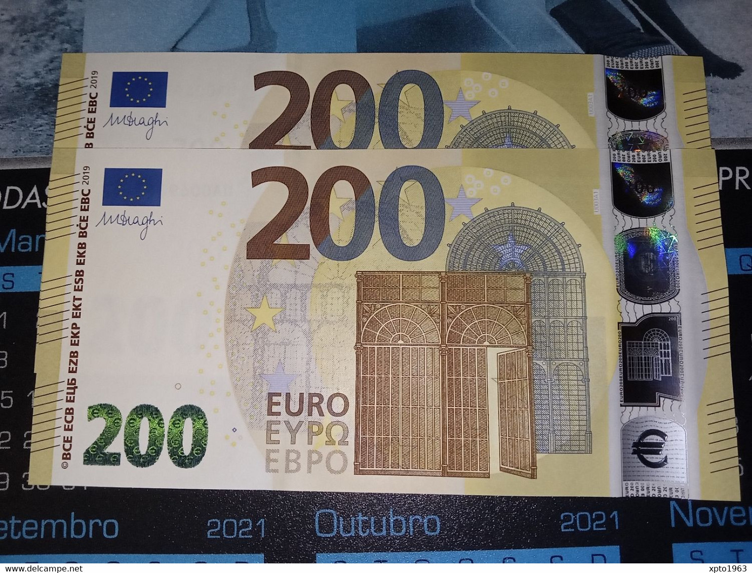 2x 200 EURO - FRANCE - U003 A1 - UA0069263517 / UA0069263526 - (Draghi) NEUF - UNC - 200 Euro