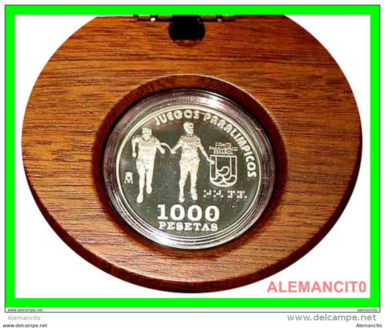 ESPAÑA MONEDA DE PLATA  1000 PESETAS. JUEGOS PARALÍMPICOS DEL AÑO 2000. ATLETISMO PARA CIEGO. - 1 000 Pesetas