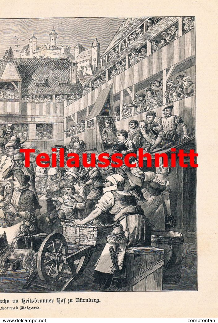A102 962 - Konrad Weigand Hans Sachs Gedenkblatt Artikel Von 1894 !! - Andere & Zonder Classificatie