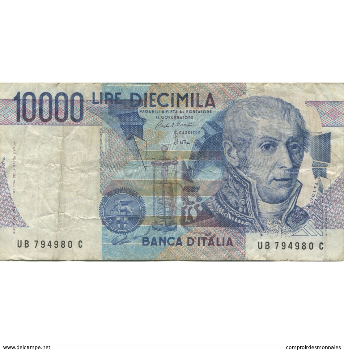 Billet, Italie, 10,000 Lire, 1984, 1984-09-03, KM:112a, B+ - 10.000 Lire