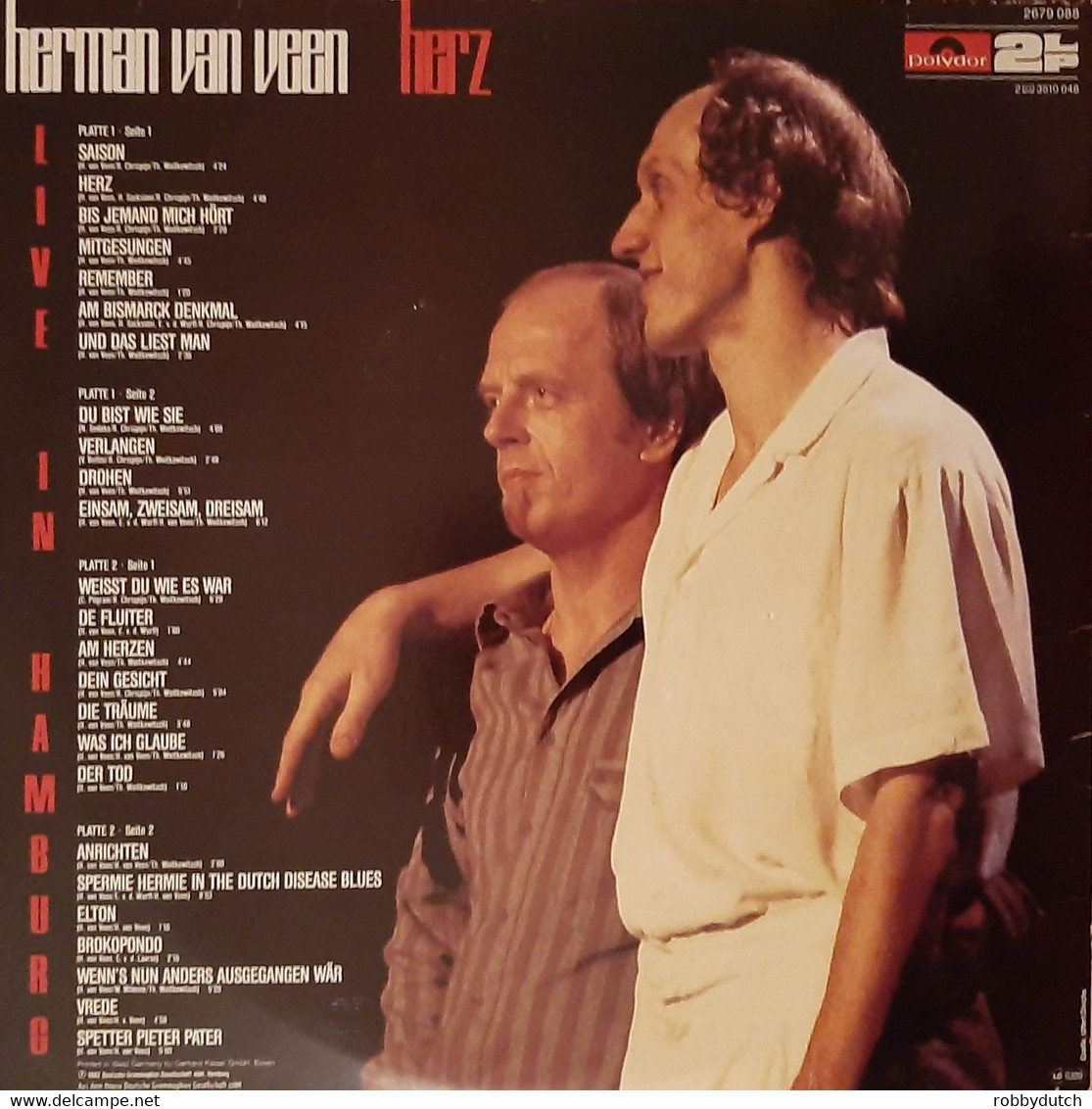 * 2LP *  HERMAN VAN VEEN - HERZ - LIVE IN HAMBURG (Germany 1982) - Sonstige - Deutsche Musik