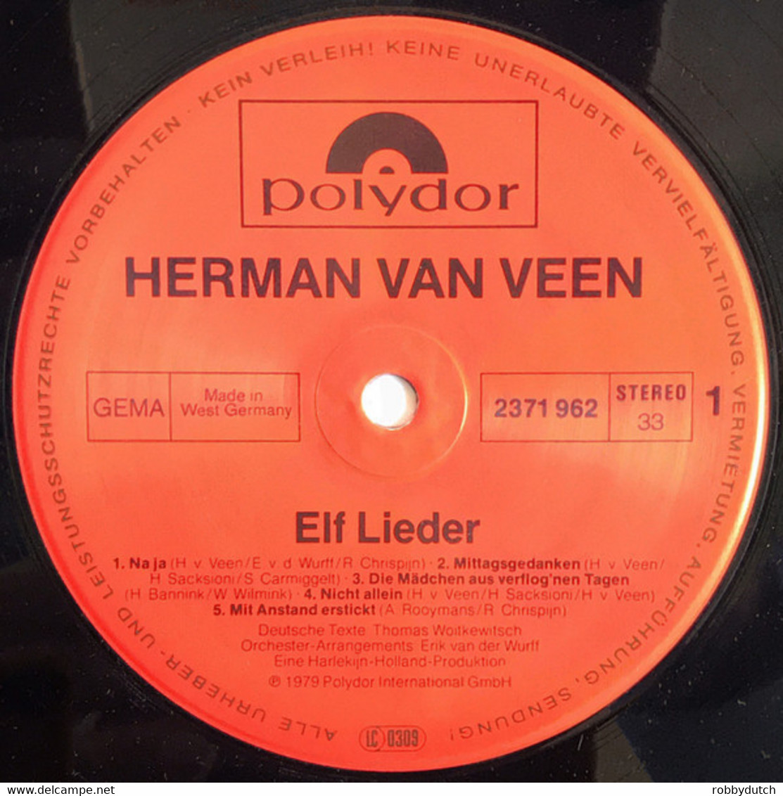 * LP *  HERMAN VAN VEEN - ELF LIEDER (Germany 1979) - Other - German Music