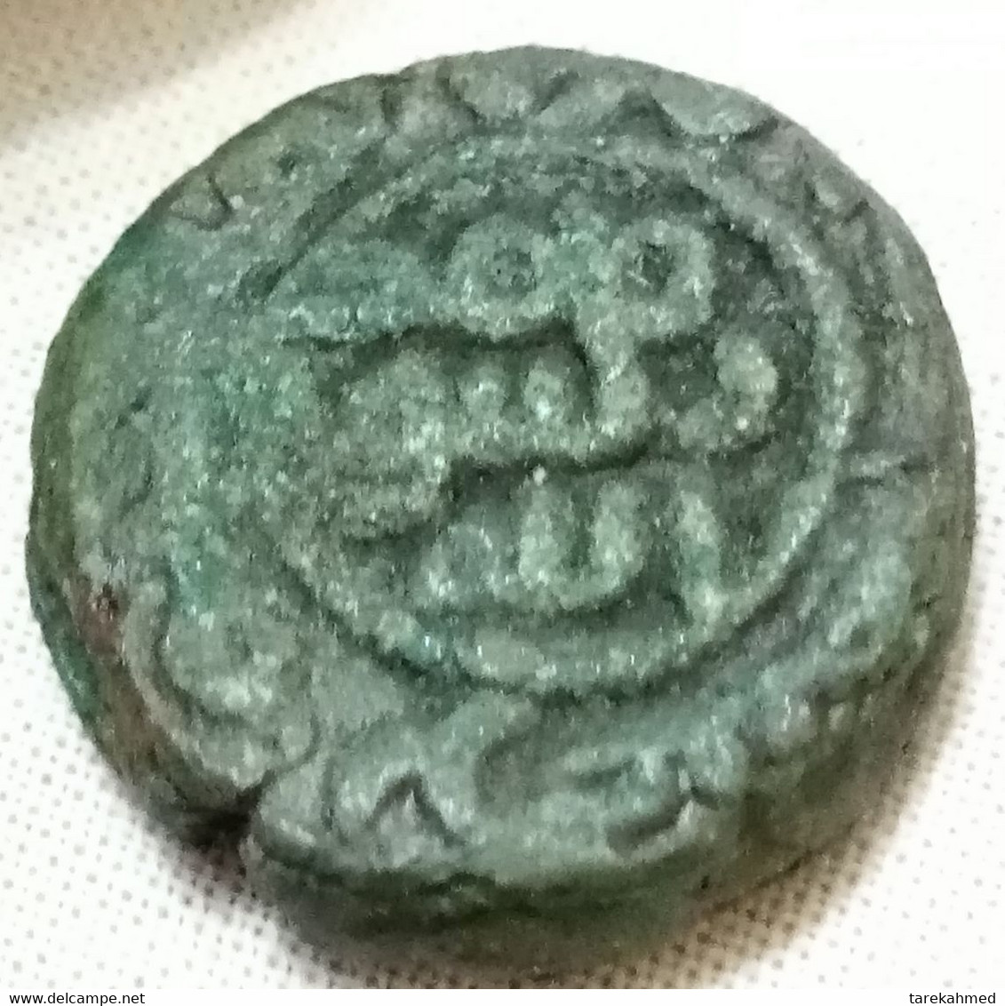Egypt Umayyad , V Rare AE Fals, Abu-al Qasim B. U'bayd Allah , Finance Director, Misr (Fustat Mint) .7 Gm , Gomaa - Islamische Münzen