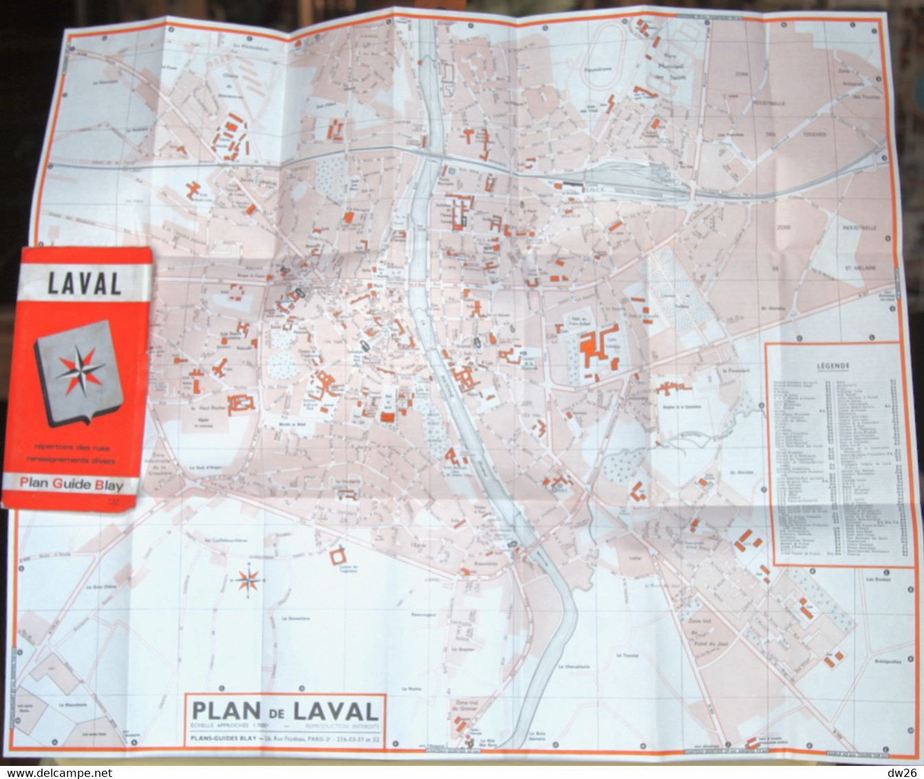 Plan Guide Blay: Laval (Mayenne), Renseignements Divers, Répertoire Des Rues - Andere & Zonder Classificatie