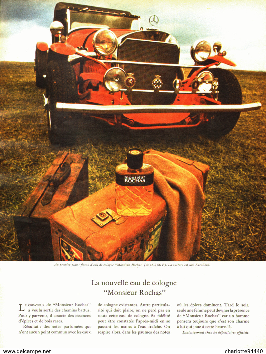 PUB PARFUM " MONSIEUR ROCHAS " De " ROCHAS " 1969 ( 5 ) - Zonder Classificatie