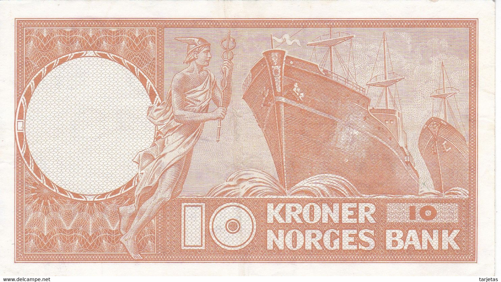 BILLETE DE NORUEGA DE 10 KRONER DEL AÑO 1966 EN CALIDAD EBC (XF)  (BANKNOTE) - Norwegen