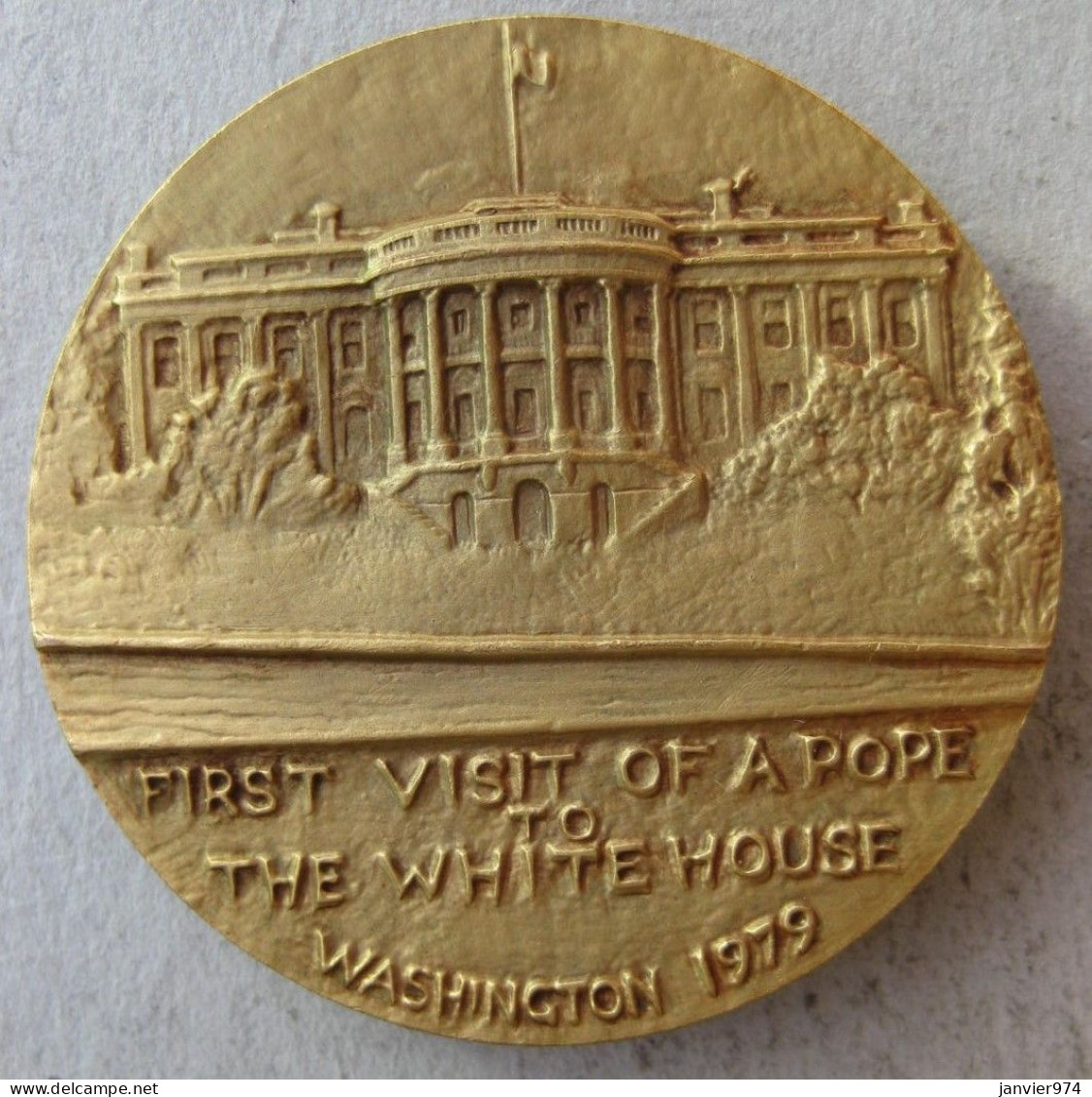 Médaille Jean Paul II ,1er Visite à La Maison Blanche Washington 1979 , Par Calico - Adel