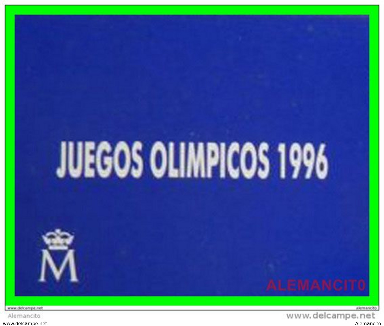ESPAÑA MONEDA DE 1.000 PESETAS JUEGOS OLIMPICOS 1996. PLATA CALIDAD  PROOF. AÑO 1996 MONEDA PLATA - 1 000 Pesetas