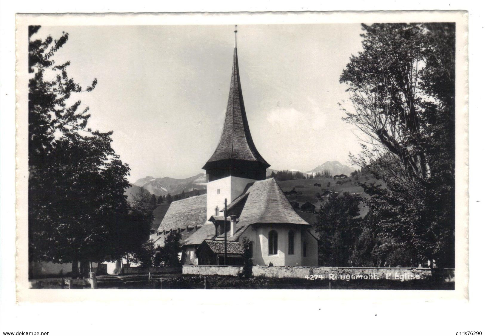 CPSM Suisse Switzerland ROUGEMONT L'Eglise - Rougemont