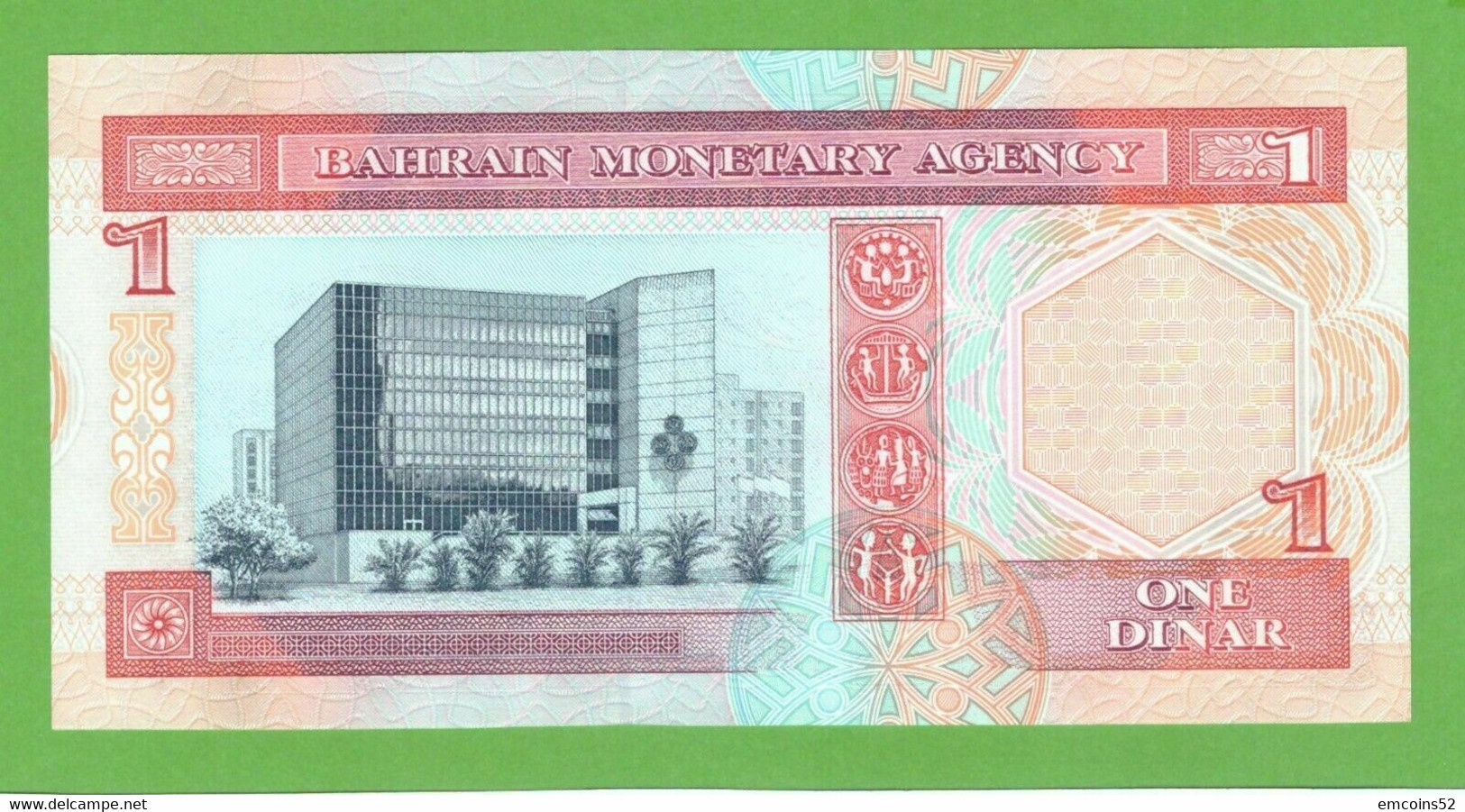 BAHRAIN 1 DINAR 1973(1993)  P-13 UNC - Bahrein