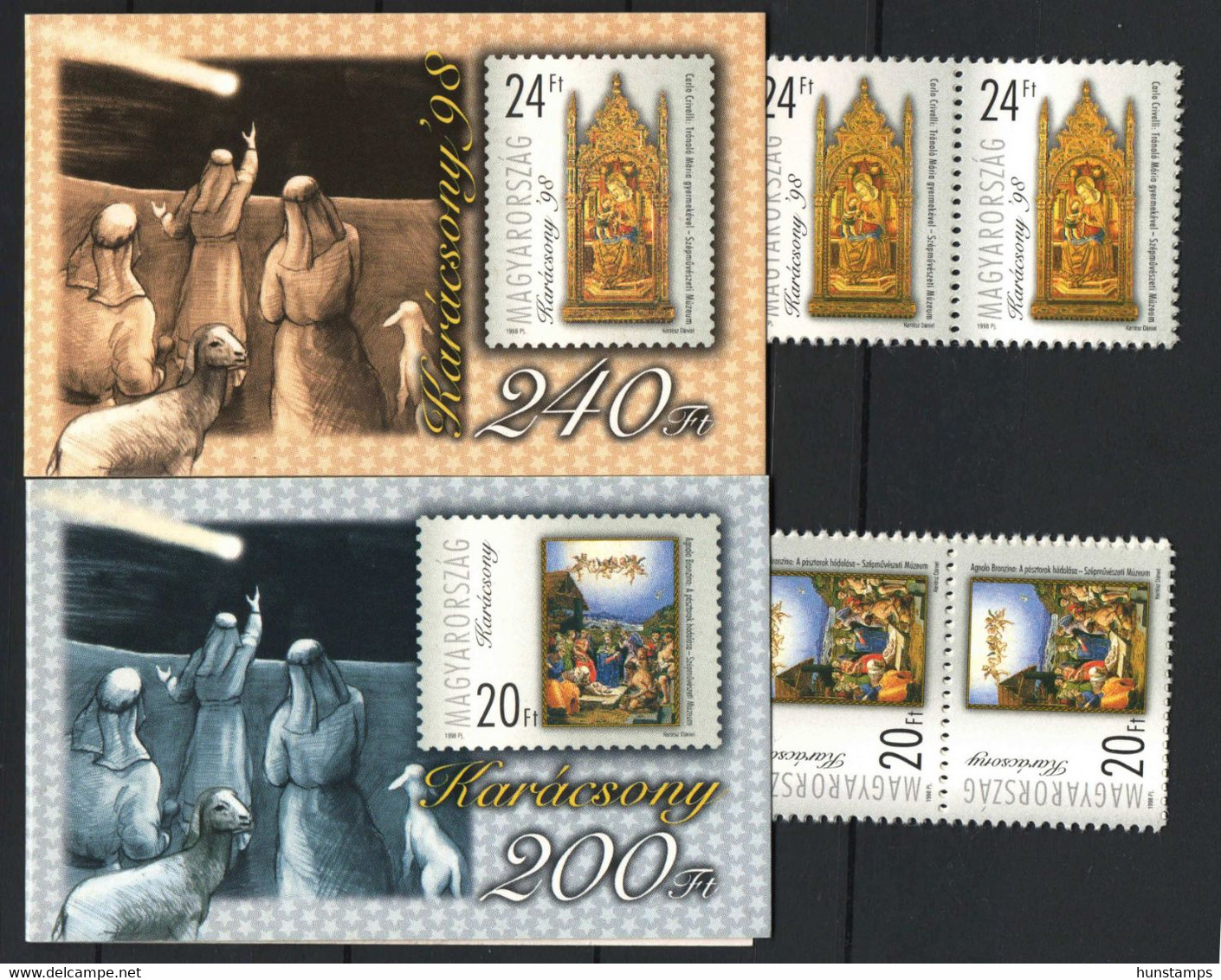 Hungary 1998. Christmas Complete Booklet - Pair MNH (**) Include: 10-10 Stamps ! - Booklets