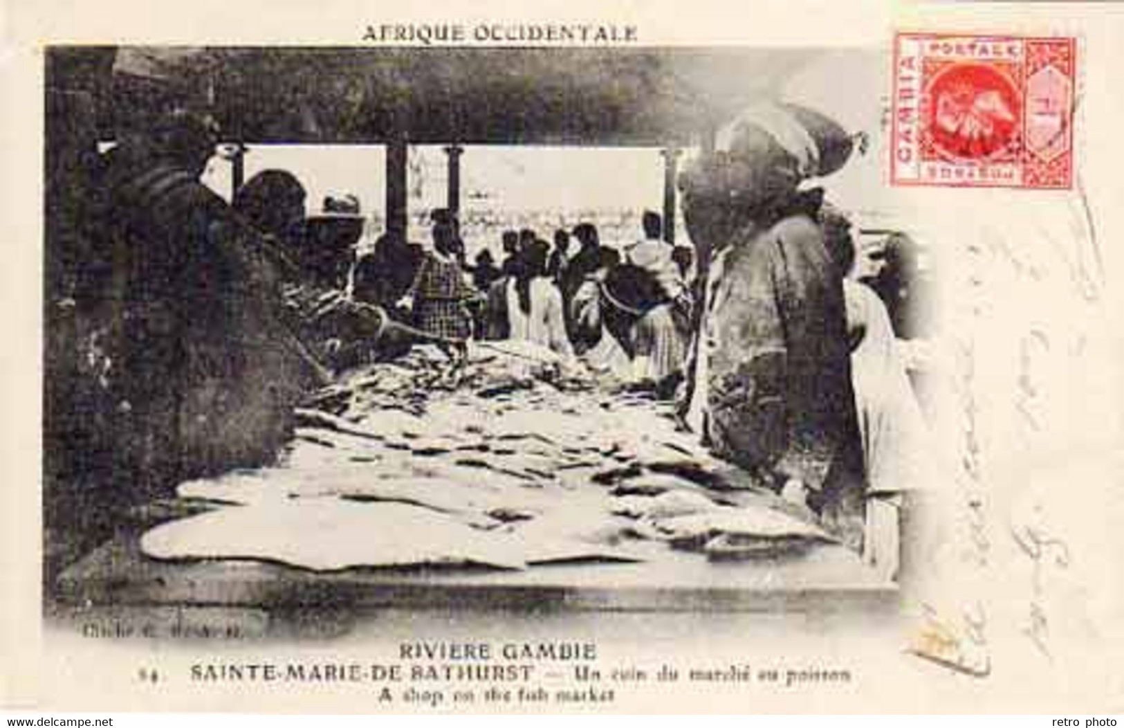 Cpa Afrique - Rivière Gambie - Sainte Marie De Bathurst - Un Coin Du Marché Au Poisson ...  ( S.9335) - Gambia