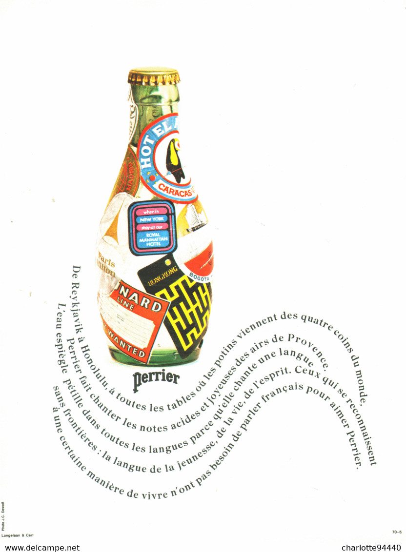 PUB  " PERRIER  "    1970  ( 41 ) - Perrier