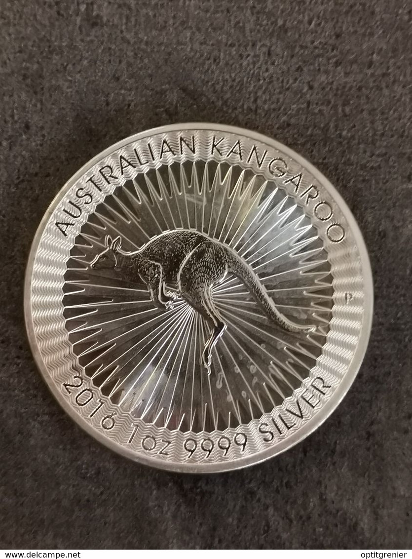 1 DOLLAR ARGENT KANGOUROU 2016 / 1 OZ 9999 SILVER / CERTIFICAT / AUSTRALIE / AUSTRALIA - Collections