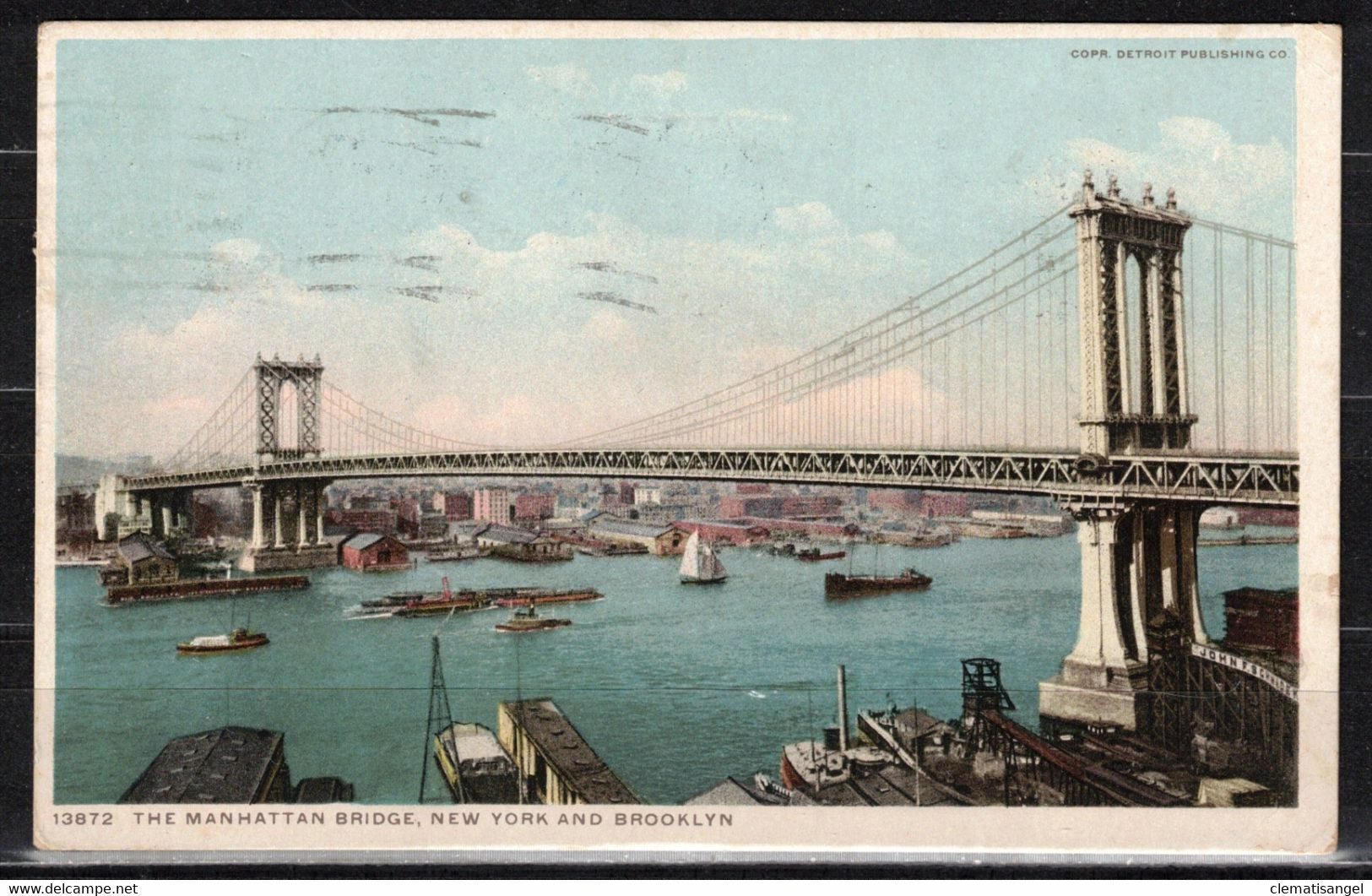 483j * THE MANHATTAN BRIDGE * NEW YORK UND BROOKLYN * 1914 **!! - Bridges & Tunnels