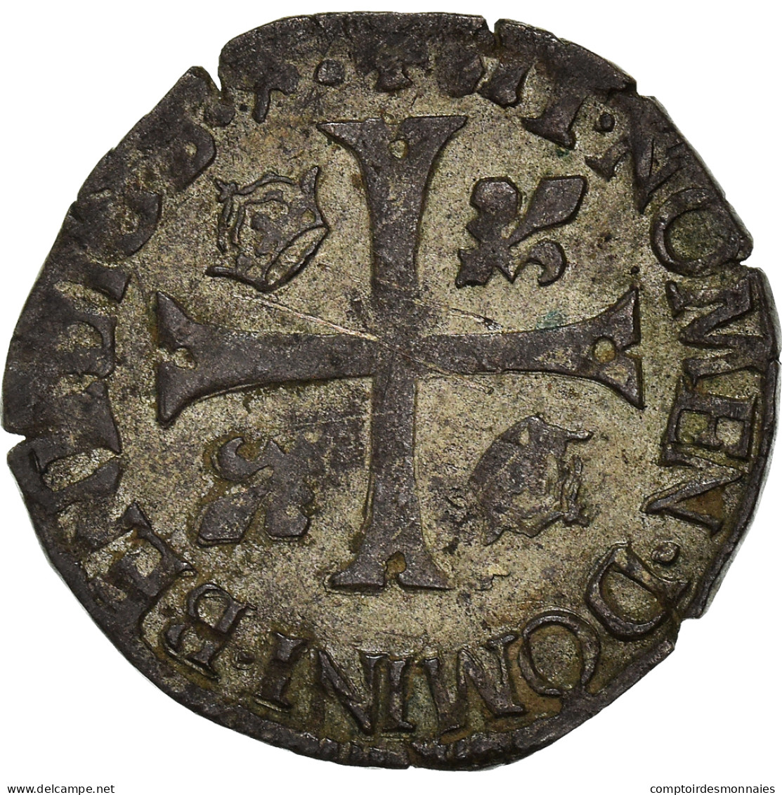 Monnaie, France, Charles IX, Douzain Aux Deux C, 1574, Dijon, TTB, Billon - 1560-1574 Charles IX