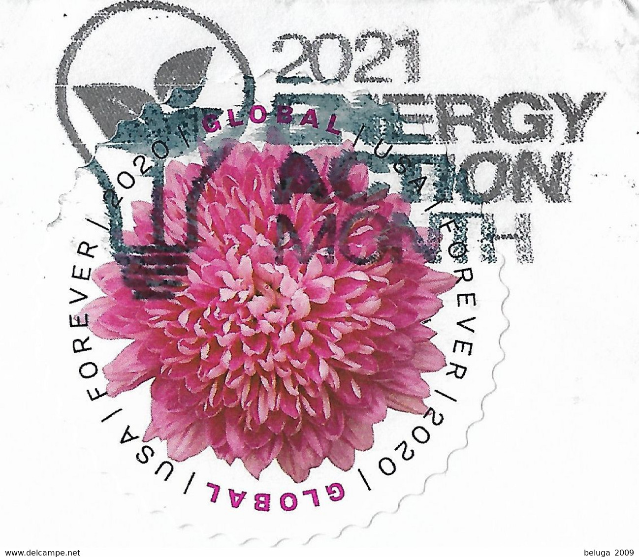 2021 Oakland Light Bulb Energy Action Month Postmark On Cover - Electricity - Enveloppe Cachet Postal Ampoule électrique - Briefe U. Dokumente