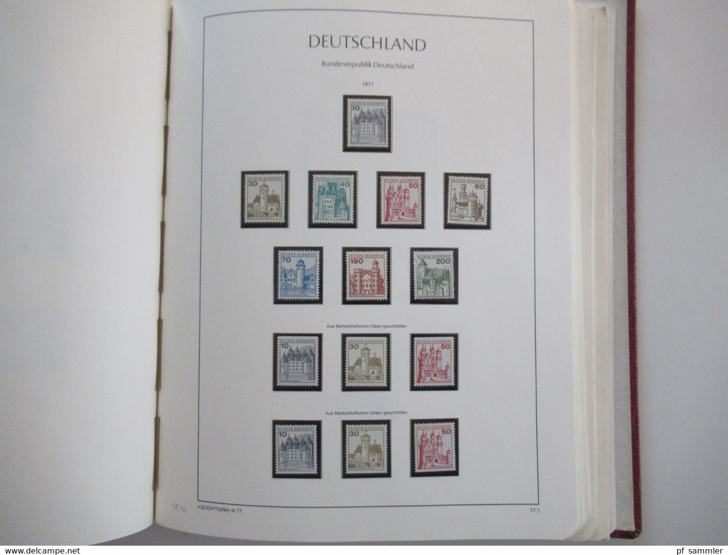 BRD / BUND 1972 - 1986 sauber ** / postfrisch im Leuchtturm Vordruck Album überkomplett mit Blockeinzelmarken!