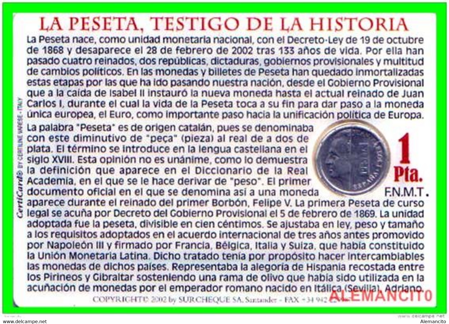 CARTERA COLECCION LA PESETA ,TESTIGO DE LA HISTORIA, ESTUCHE OFICIAL AÑO 2007