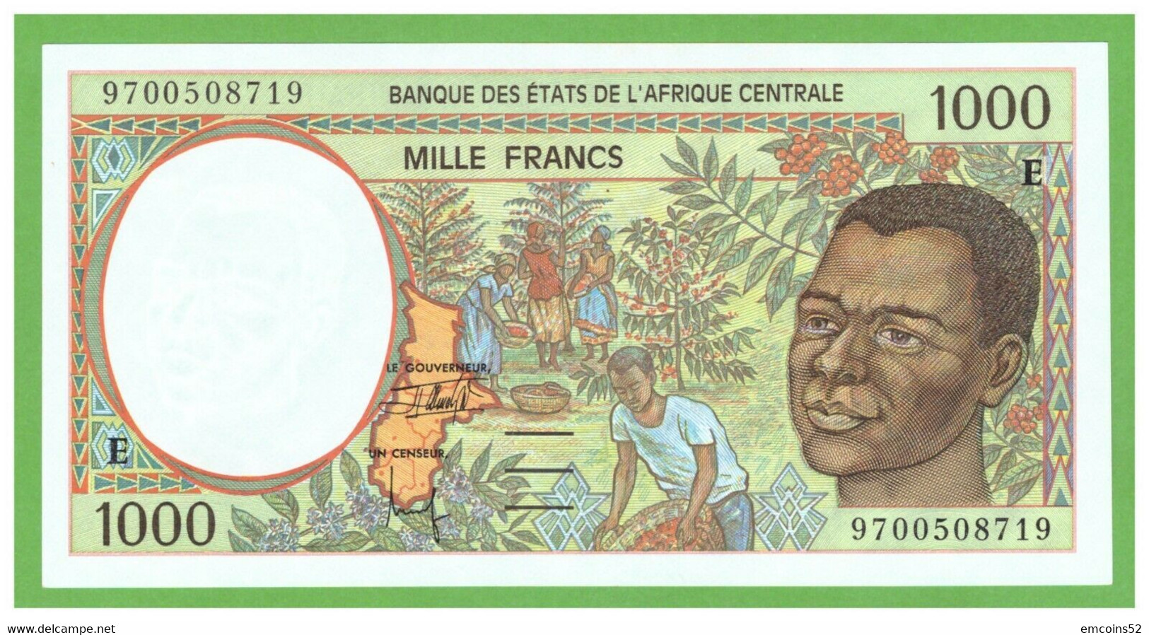 CAMEROUN C.A.S. 1000 FRANCS 1997  P-202Ed   UNC - Central African States