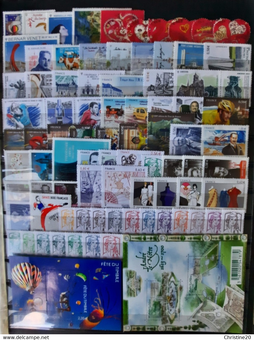 France Année Complete 2013 122 Timbres **TB Cote 375,50€ - 2010-2019