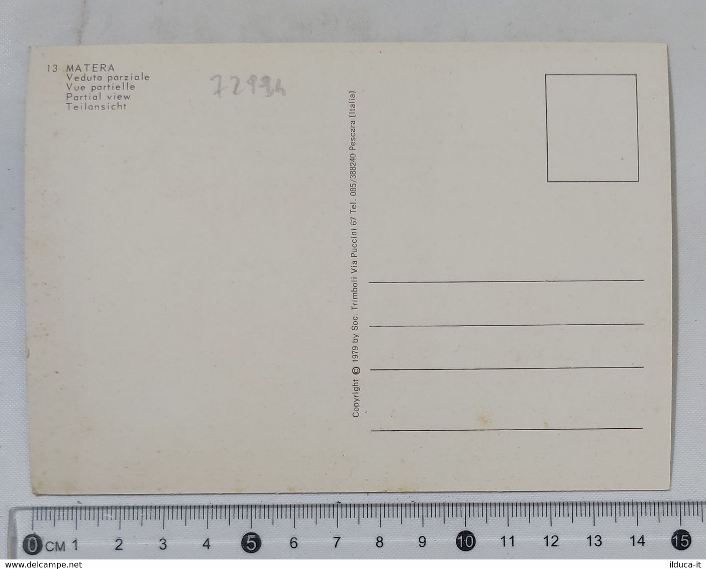 72994 Cartolina - Matera - Veduta Parziale - Matera