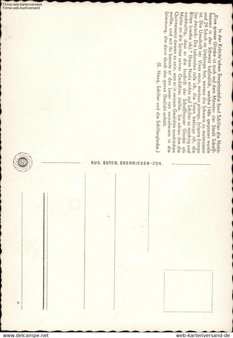 1064069 - Die Glocke Von Schiller - Schaffenhausen - Hausen Am Albis 