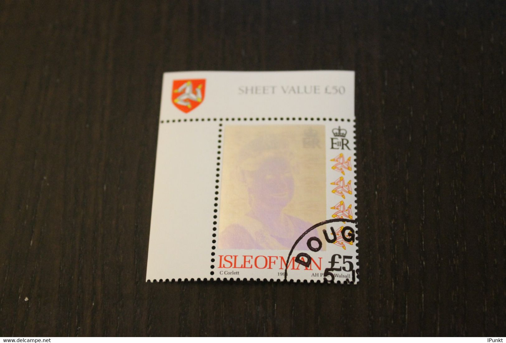 Hologrammmarke 1994, Isle Of Man, Königin Elisabeth II; 5 Pfund; Gestempelt - Holograms