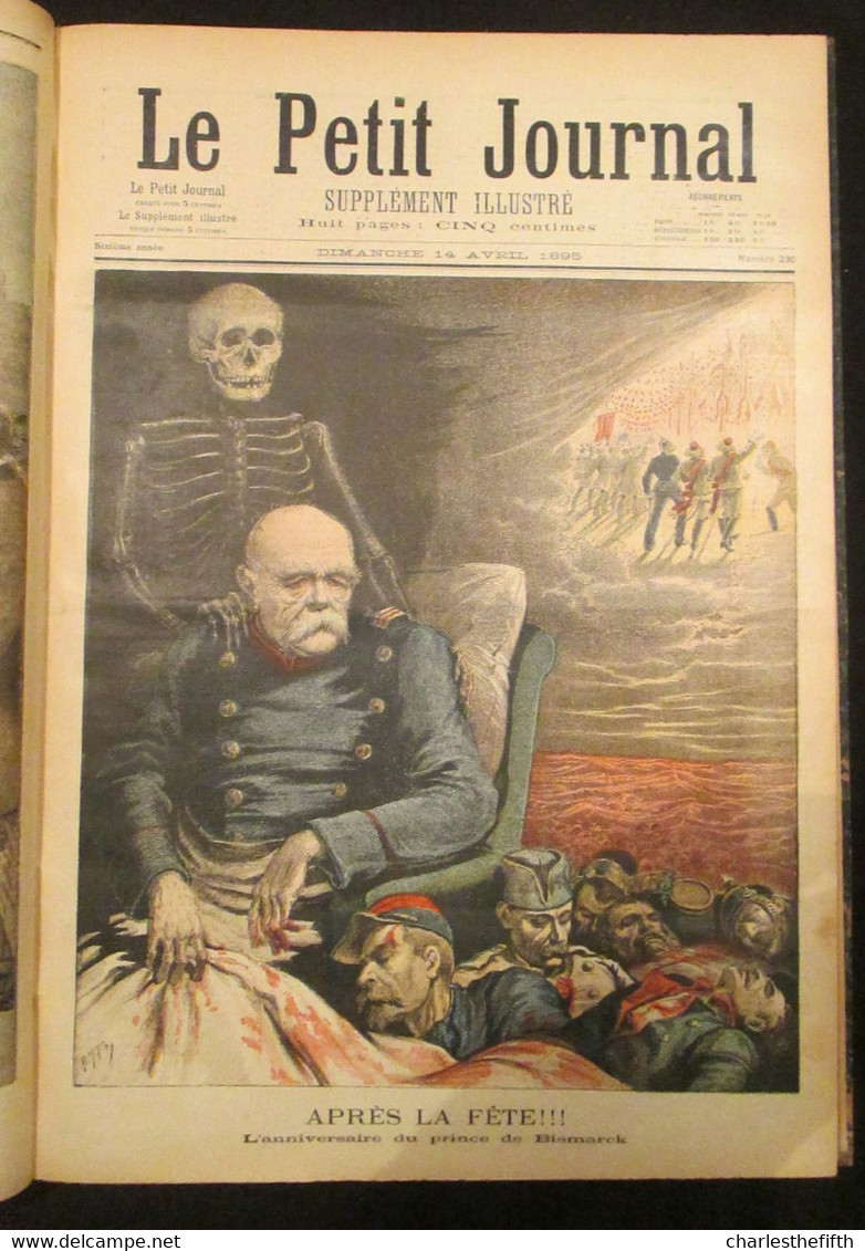 SUPERBE RELIURE ** Le petit journal illustré 1895 ** COMPLET - dreyfus -  madagascar - chine