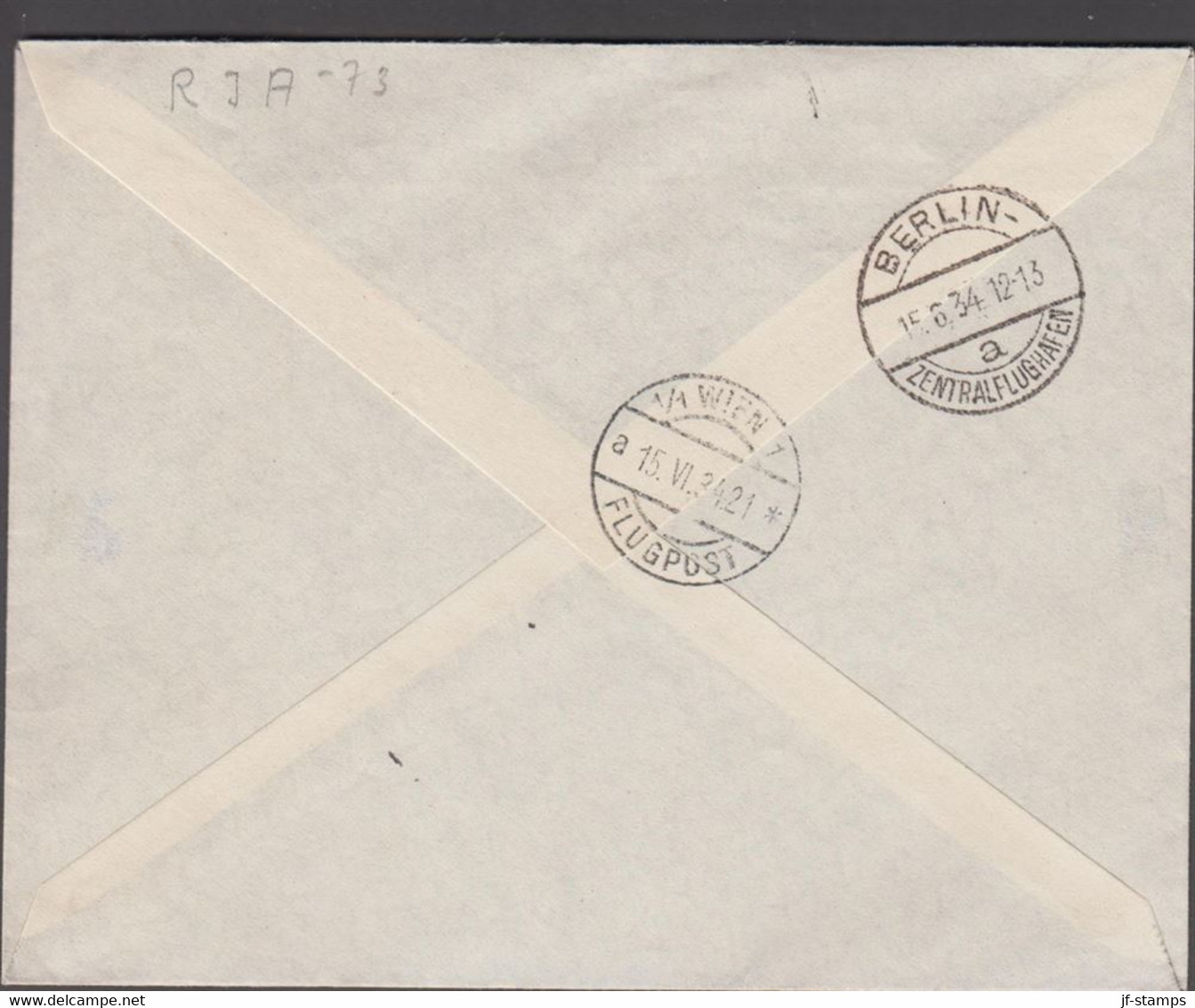 1928-1929. ISLAND. Air Mail. Overprint. Set Of 2 On AIR MAIL Loftleidis Cover To Österrei... (Michel 122-123) - JF514598 - Lettres & Documents