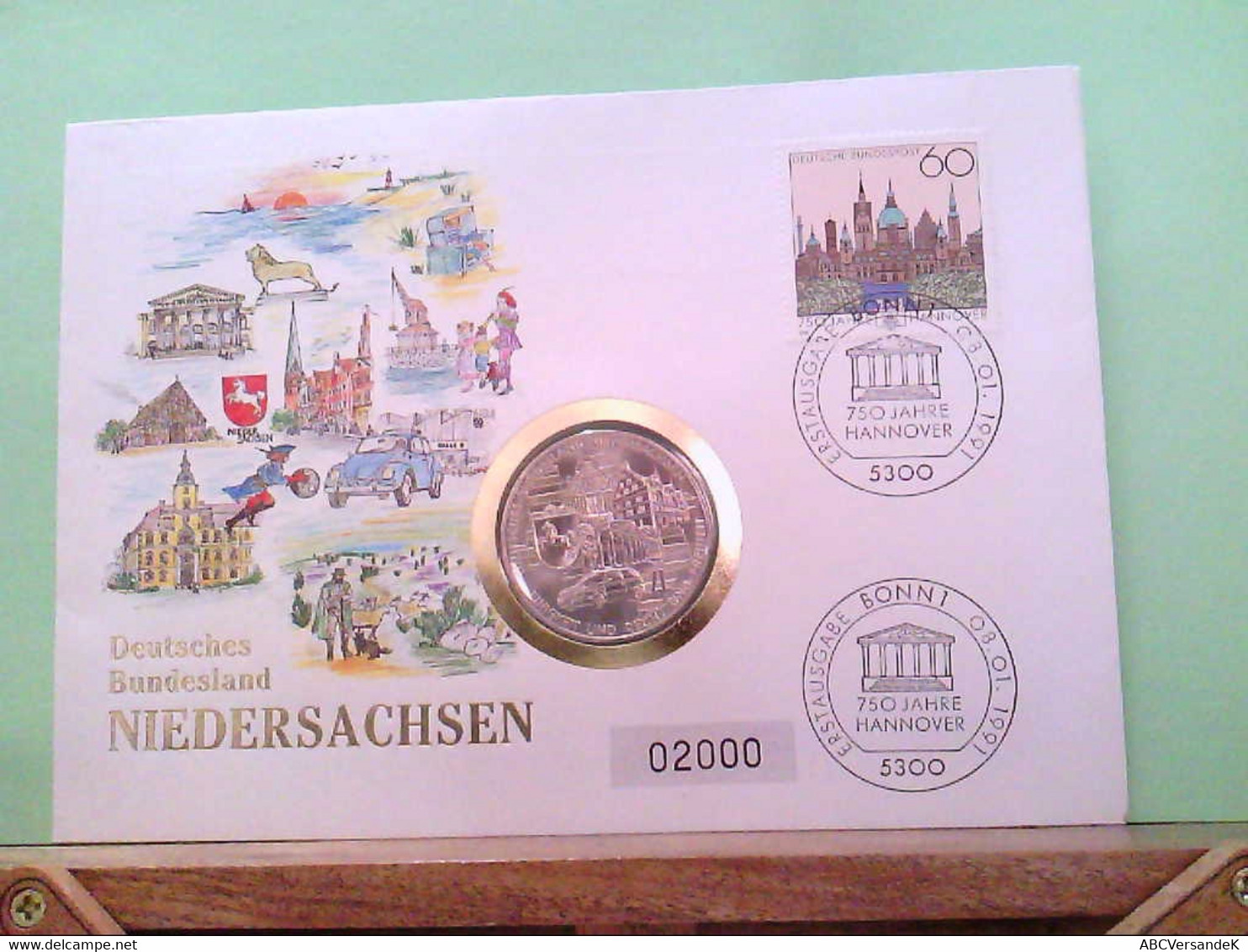 Numiesbrief Von 1991, Deutsches Bundesland Niedersachsen, Medaille,Niedersachsen. - Numismatics