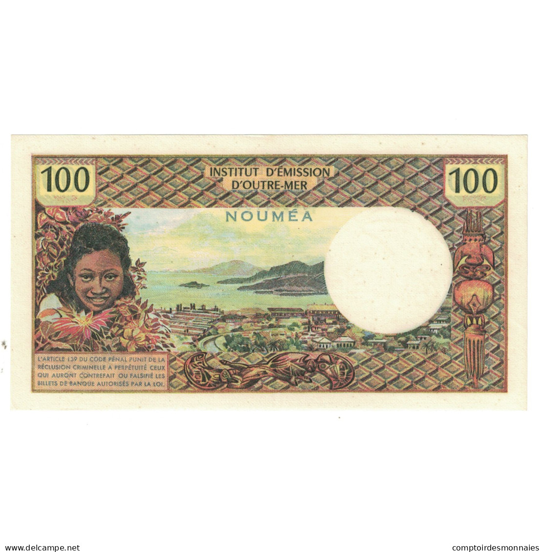 Billet, Nouvelle-Calédonie, 100 Francs, KM:63a, SPL - Papeete (Frans-Polynesië 1914-1985)
