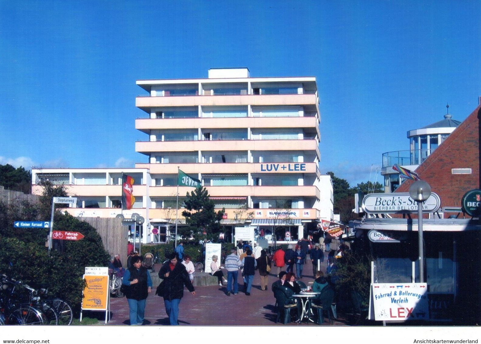 011858  St. Peter-Ording - Promenade Mit Luv + Lee  Private Ansichtskarte - St. Peter-Ording