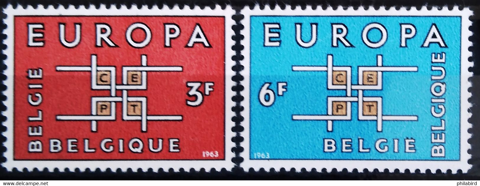 EUROPA 1963 - BELGIQUE                  N° 1260/1261                        NEUF* - 1963