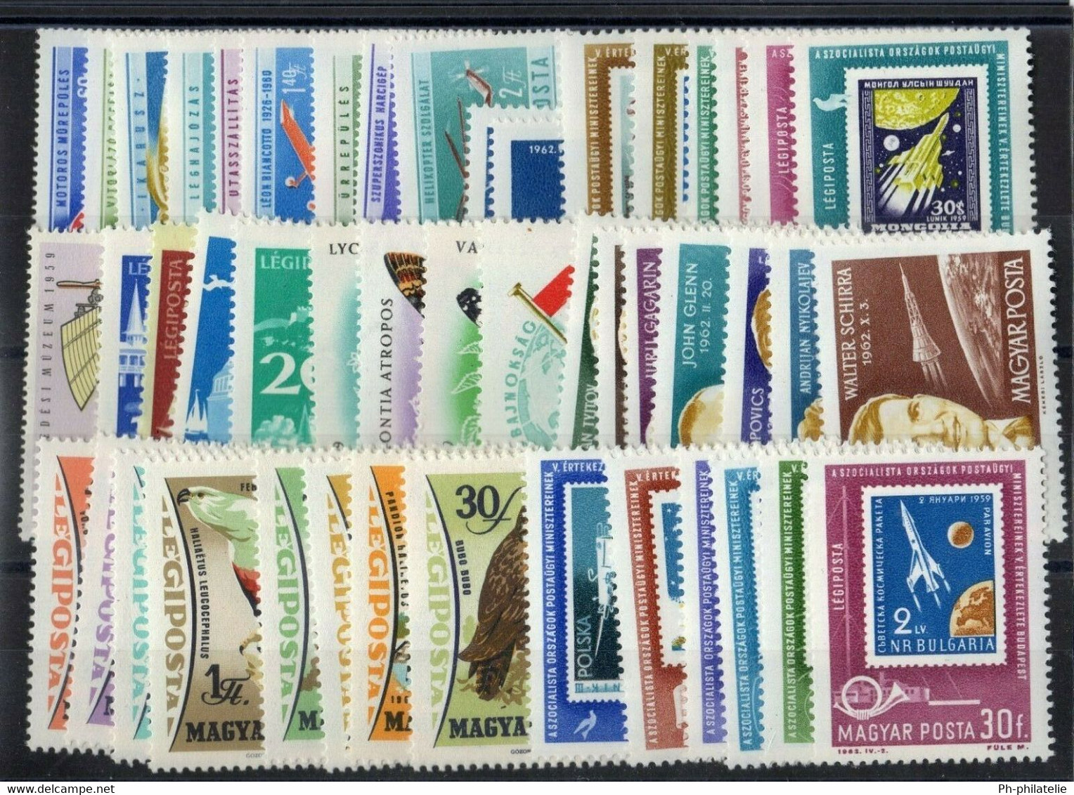 HONGRIE: SERIE COMPLETE DE 47 TIMBRES P.A. NEUF* N°223/269 - Ungebraucht