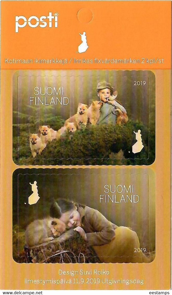 Finland 2019 .  Photographic Art. Forest Hike By Suvi Roiko. Children And Animals. 2v. - Unused Stamps