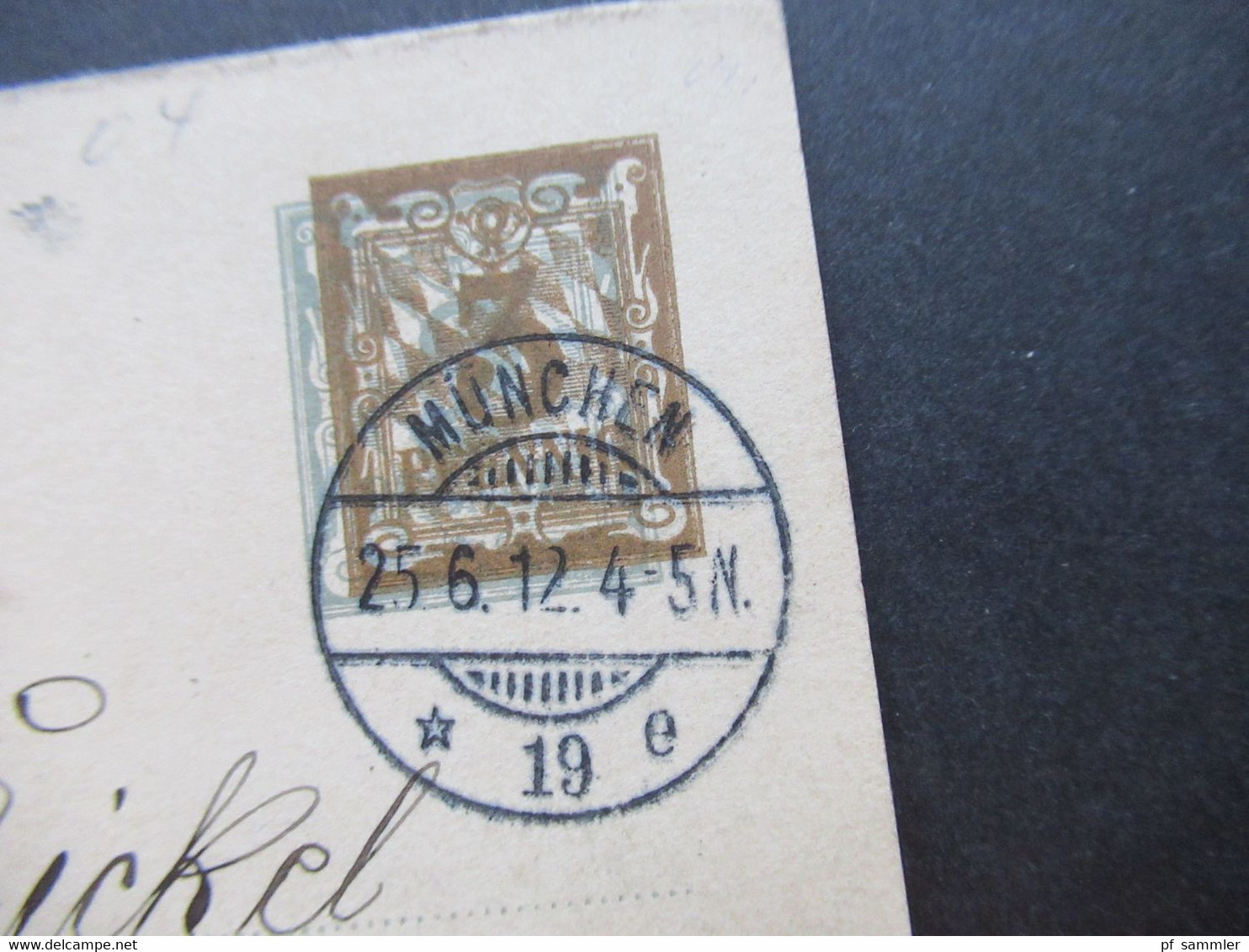 AD Bayern GA Doppeldarte Mit Überdruck Drucksache PZD 8 Stempel München25.6.1912 Und Bedruckung P.P. München - Ganzsachen