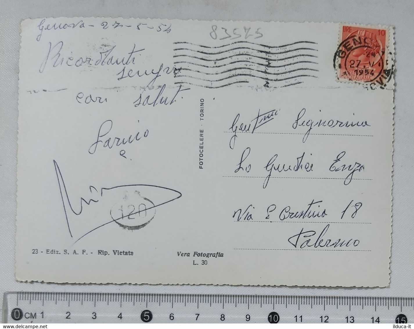 83575 Cartolina - Genova - Stazione Marittima - VG 1954 - Genova (Genua)