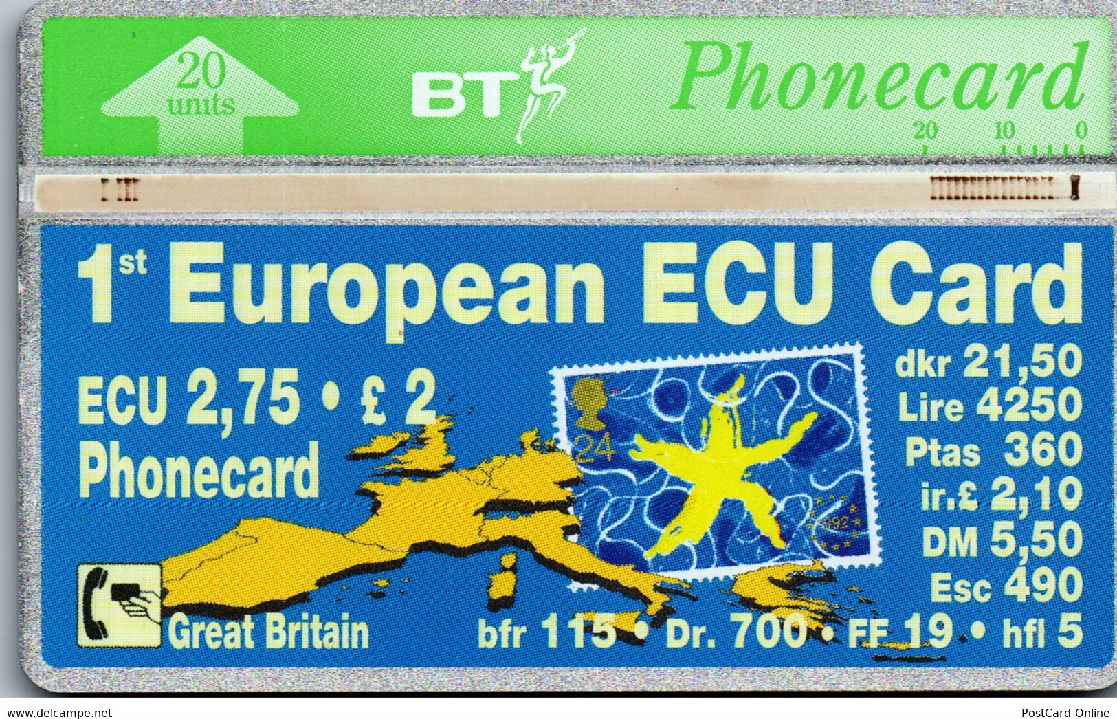 26490 - Großbritannien - BT , 1st European ECU Card - BT Allgemeine