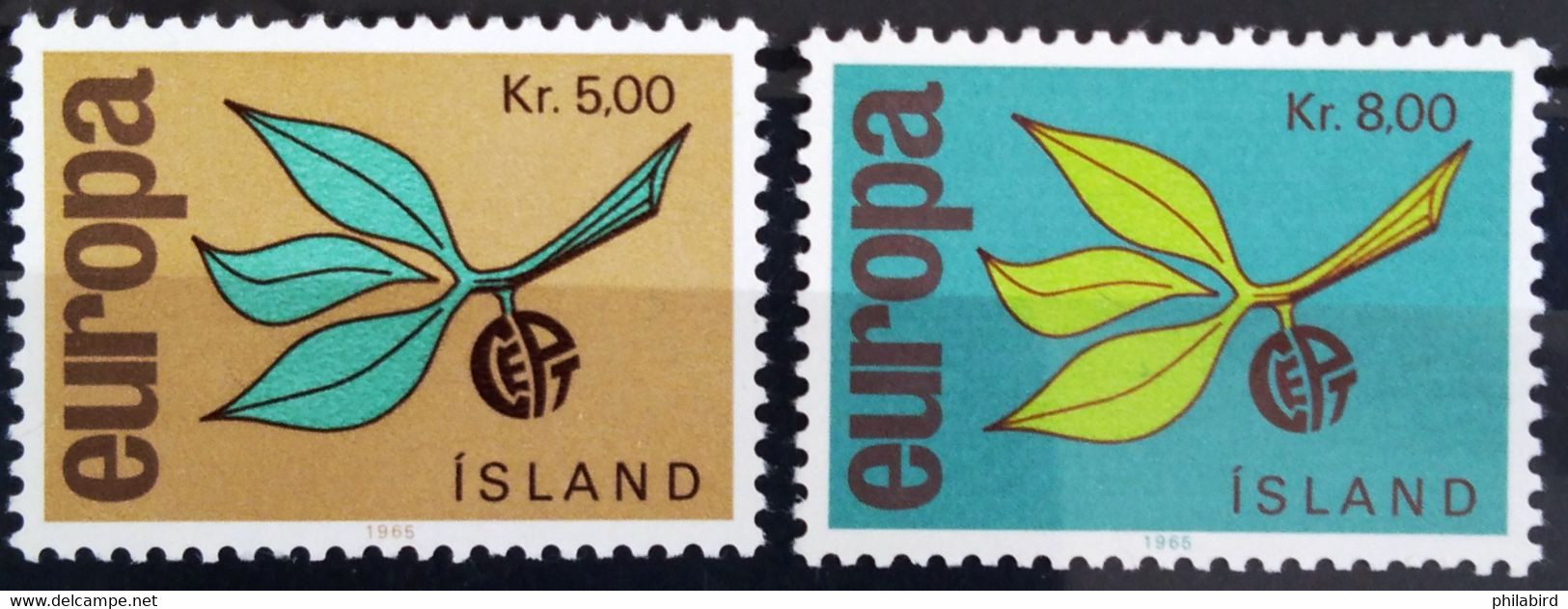 EUROPA 1965 - ISLANDE                    N° 350/351                    NEUF** - 1965