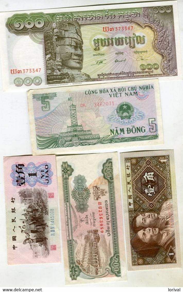 Lots 5 Billets Beaux 5 - Autres - Asie