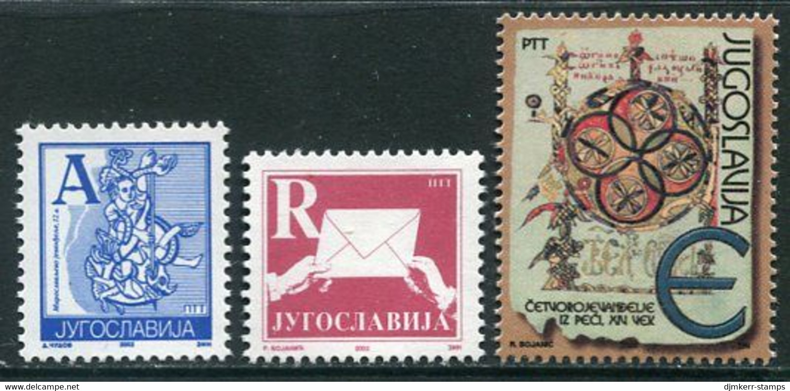 YUGOSLAVIA 2002 Definitive Rtes A, R, E MNH / **.  Michel A-C3082 - Ungebraucht