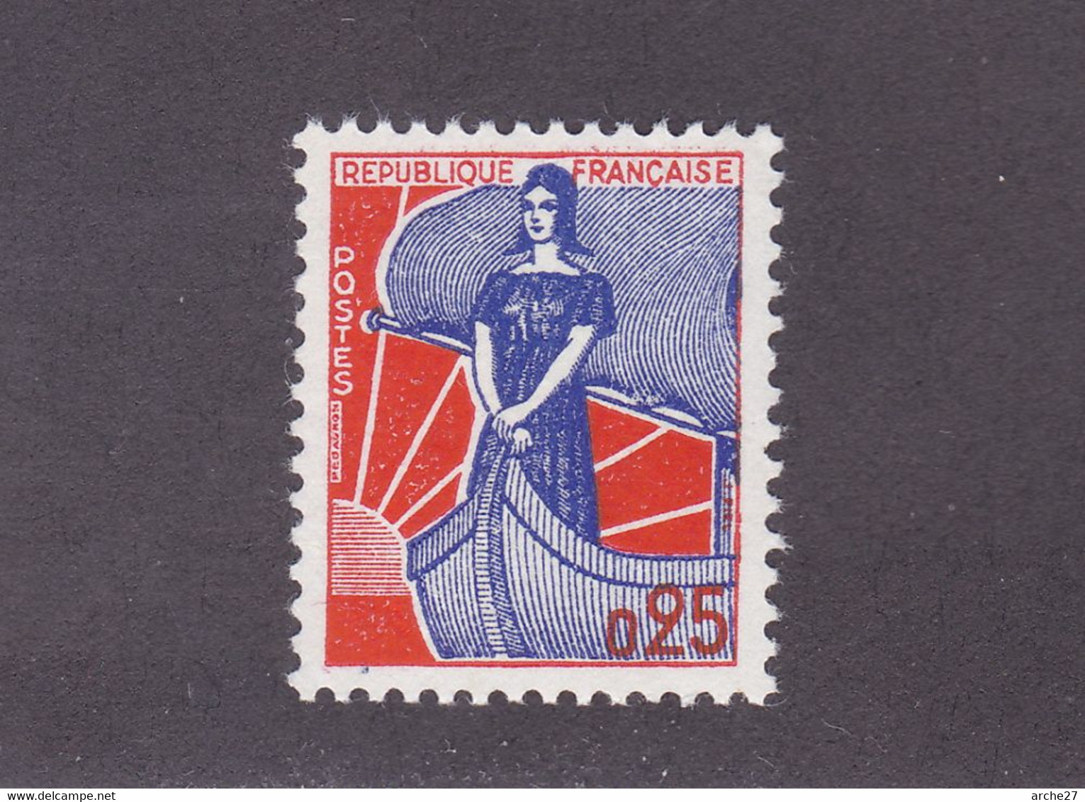 TIMBRE FRANCE N° 1234 NEUF ** - 1959-1960 Marianne à La Nef