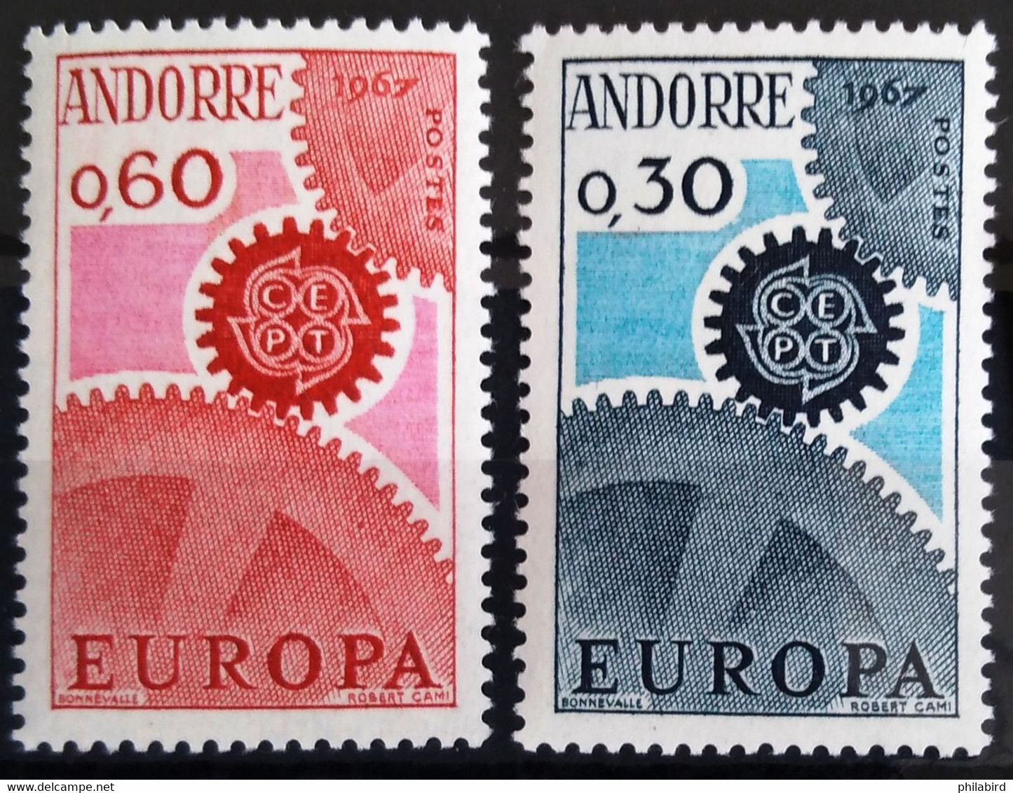 EUROPA 1967 - ANDORRE FRANCAIS                    N° 179/180                        NEUF* - 1967