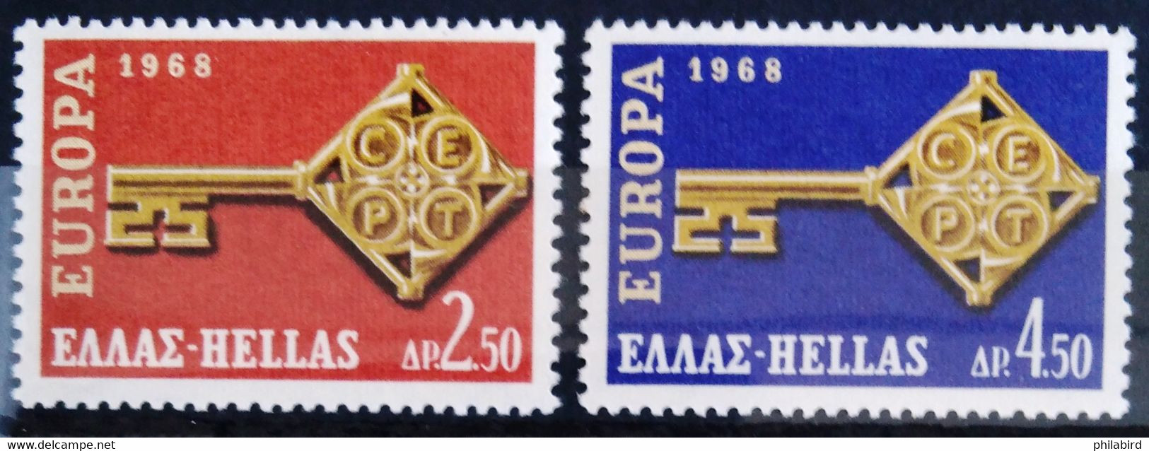 EUROPA 1968 - GRECE                  N° 951/952                       NEUF** - 1968