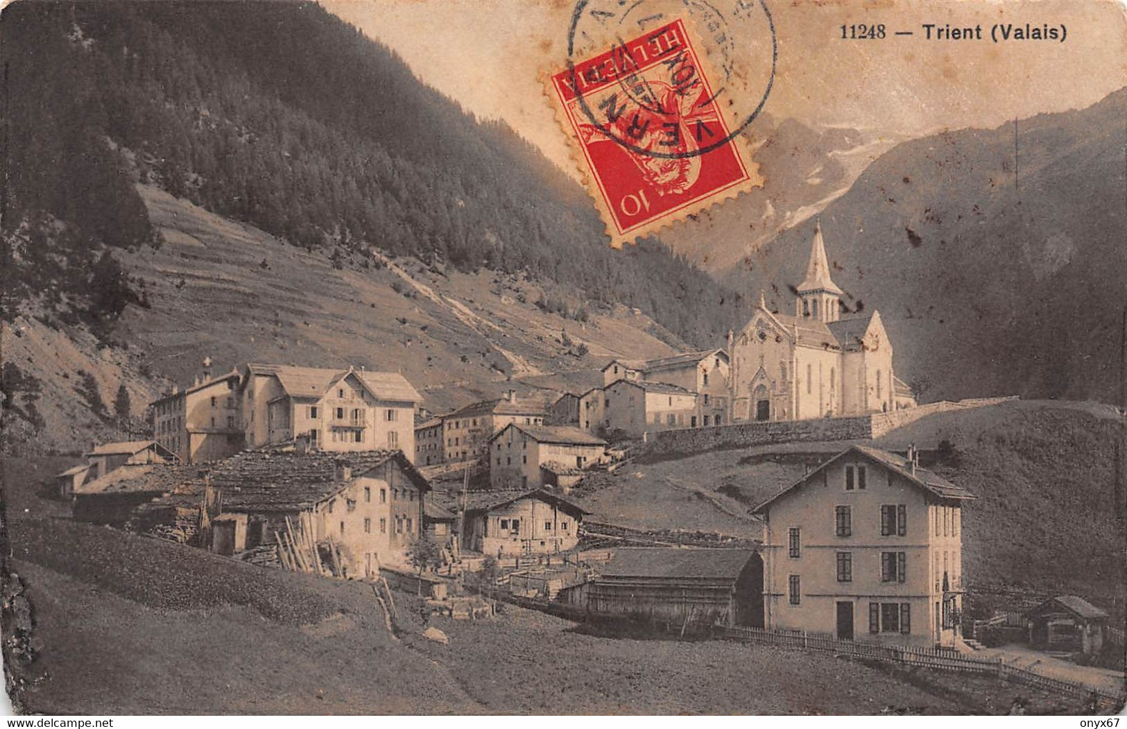 TRIENT-Martigny-Orsières-La Forclaz-Suisse-Schweiz-Svizzera-Valais-Vue Du Village-Montagne-VOIR ETAT - Martigny