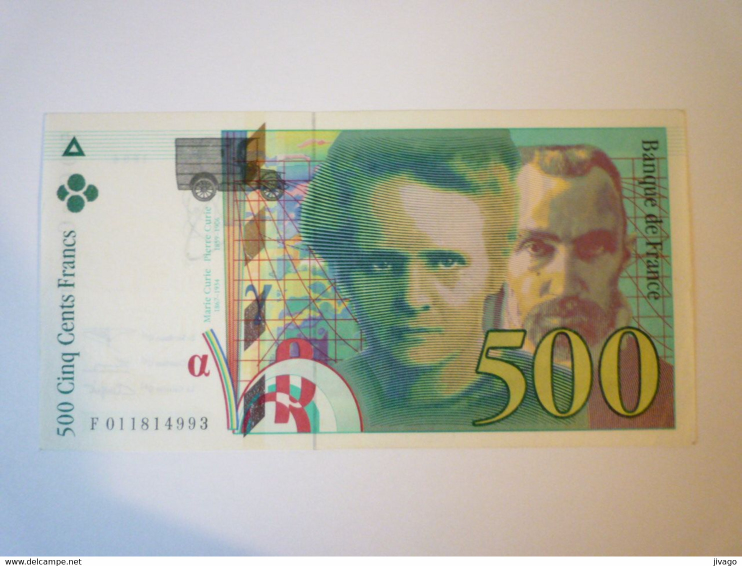 2022 - 163  BILLET De 500F  Pierre Et Marie CURIE  Etat Neuf  1994  XXX - 500 F 1994-2000 ''Pierre Et Marie Curie''